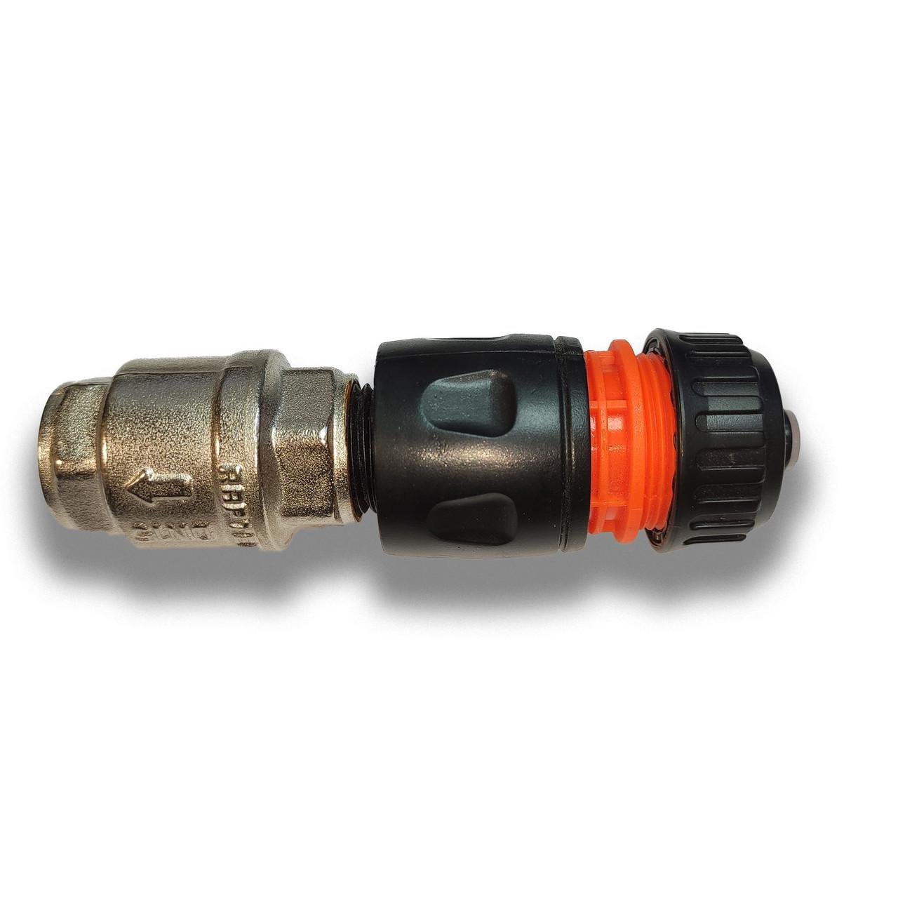 Комплект для подключения шланга 3/4" к баку для летнего душа 1/2" 19 мм Комплект для подключения шланга 3/4" к баку для летнего душа 1/2" 19 мм