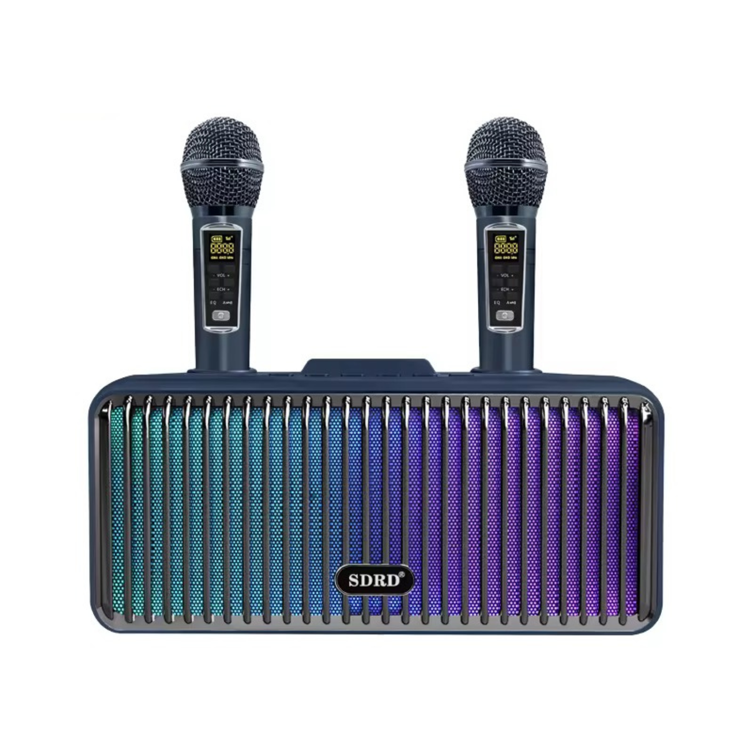 Караоке система портативная SDRD SD319Pro RGB переносная с двумя беспроводными микрофонами (28780579) Караоке система портативная SDRD SD319Pro RGB переносная с двумя беспроводными микрофонами (28780579)