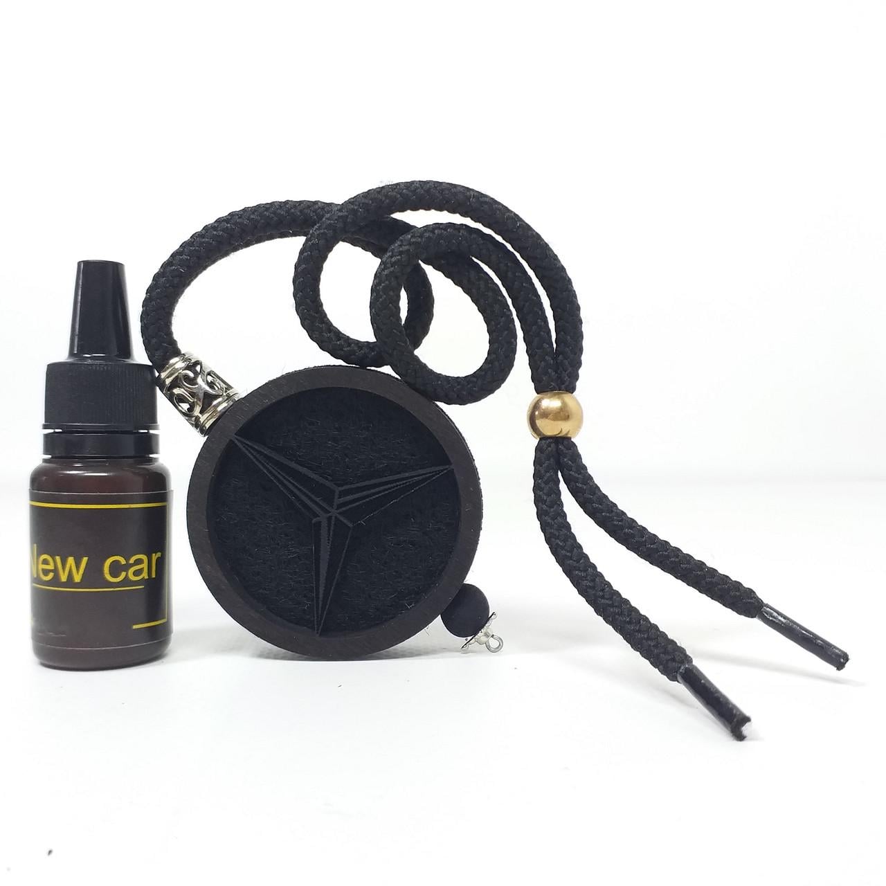 Ароматизатор-подвеска для авто из дерева и фетра с логотипом Mercedes-Benz и ароматом New Car (KG-12775)