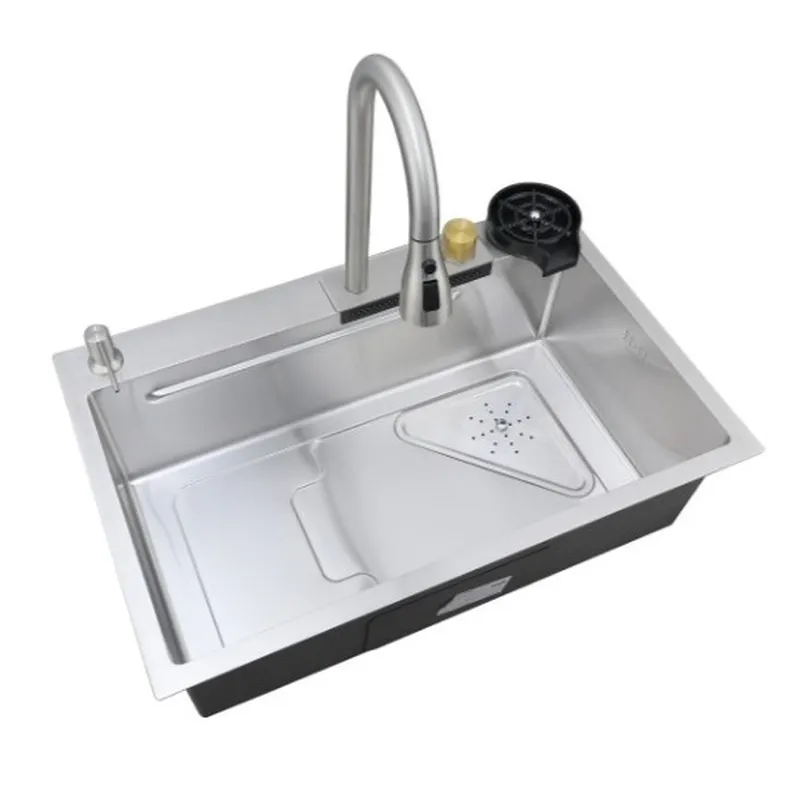 Мойки для кухни MIXXUS Premium MH7246-SET-01.SUS304 прямоугольная со встроенным смесителем (MX1697)