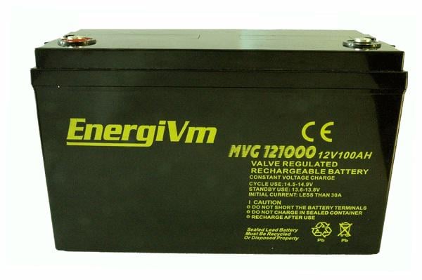 Аккумулятор гелевый EnergiVM 100A 12 V