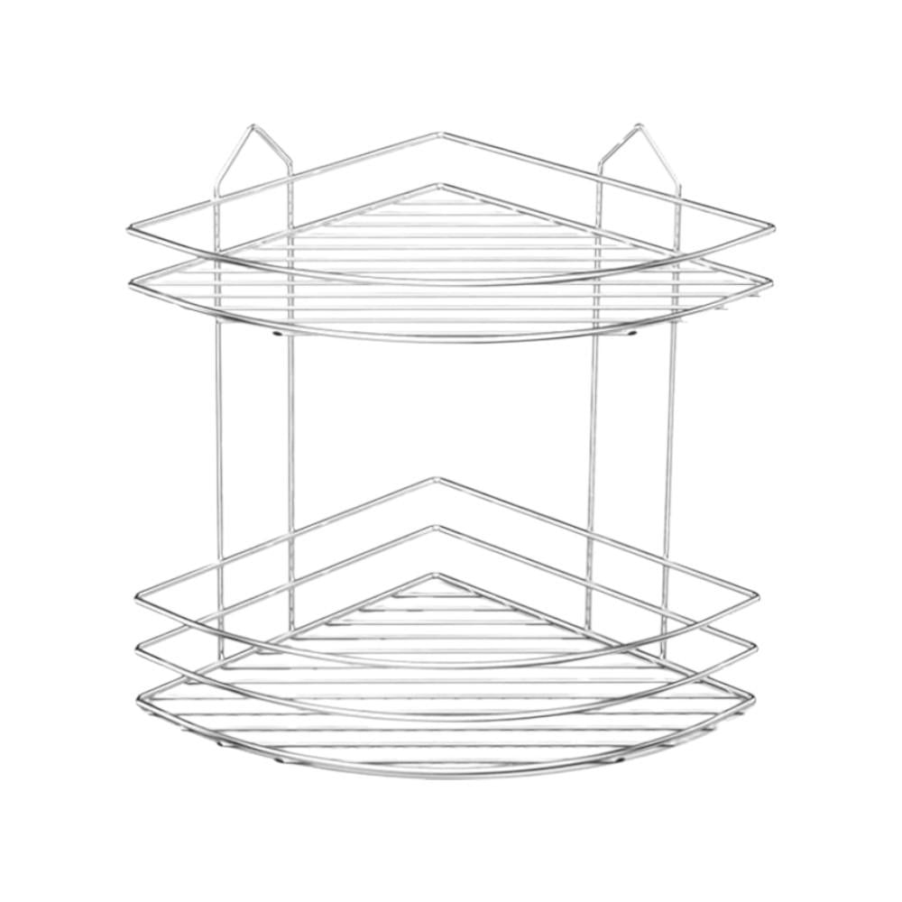 Полка угловая двухуровневая для ванны Tekno-tel Eco BK002 Серый