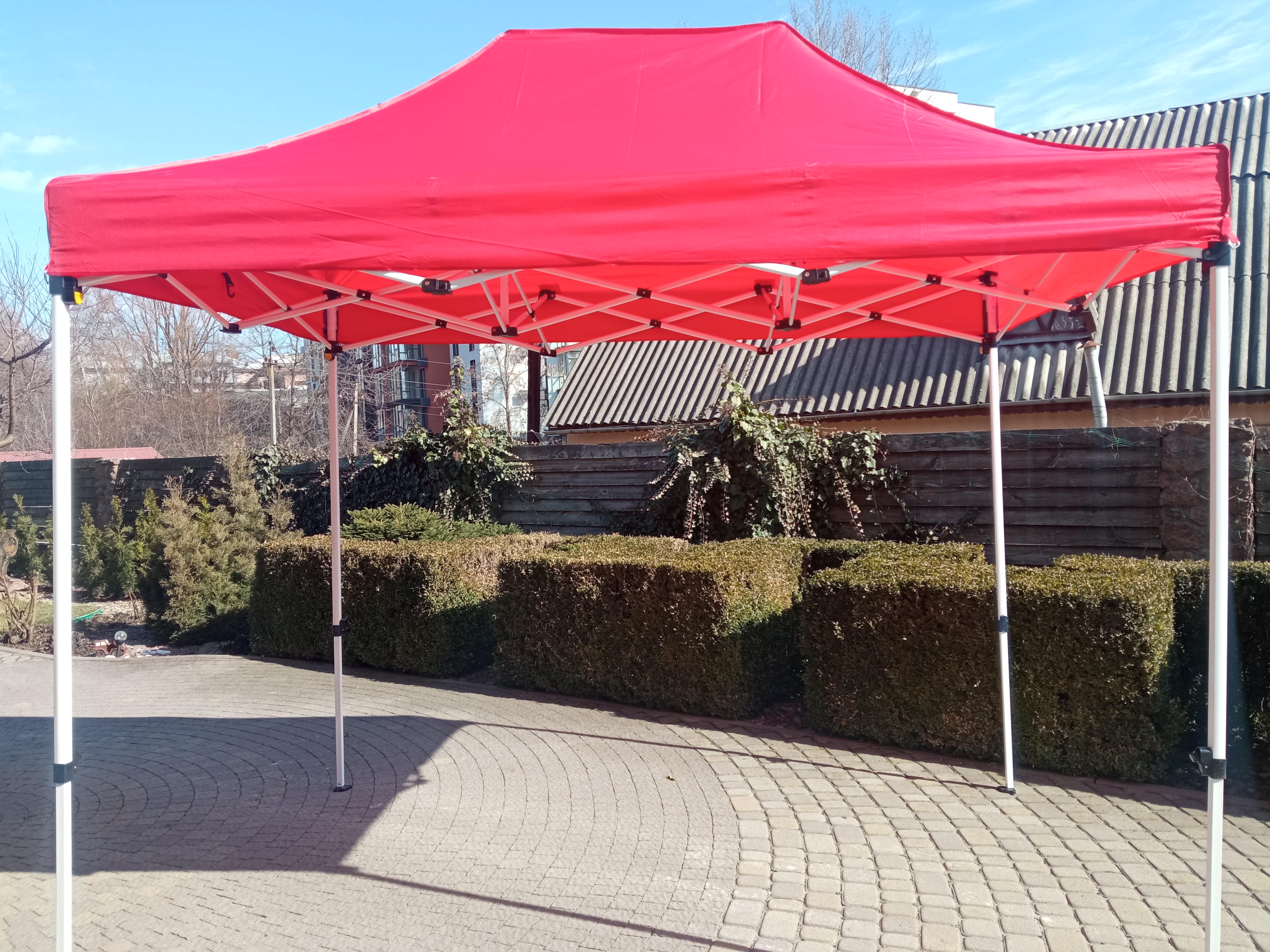 Намет розсувний посилений 4,5х3 м Червоний