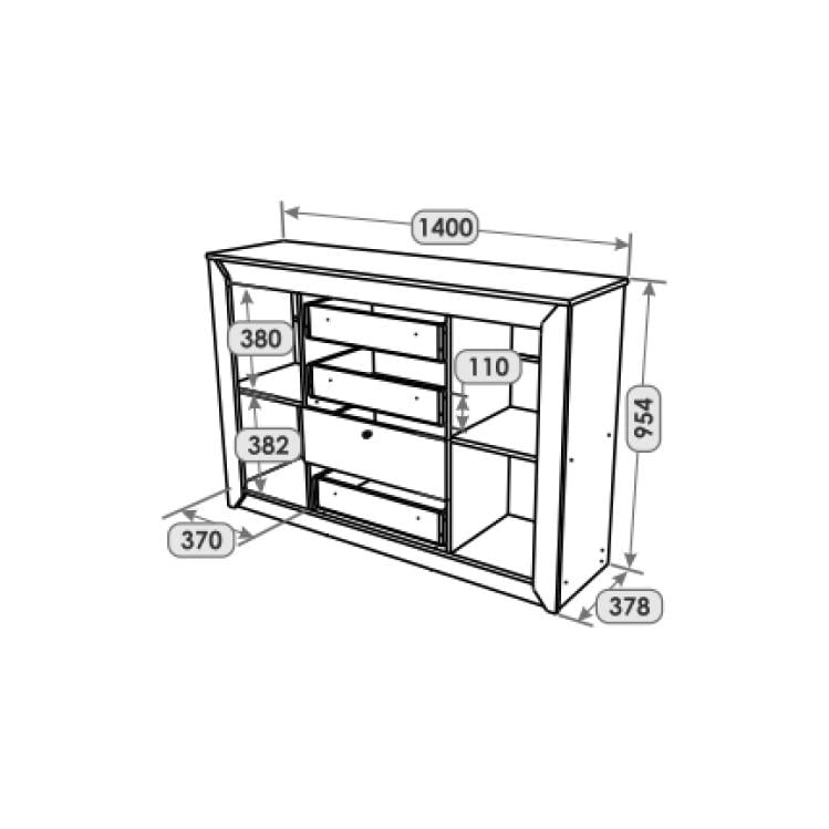 Комод в спальню Эверест Нордик-1400 140х38х95 см Белый (DTM-5531) - фото 7 Комод в спальню Эверест Нордик-1400 140х38х95 см Белый (DTM-5531) - фото 7