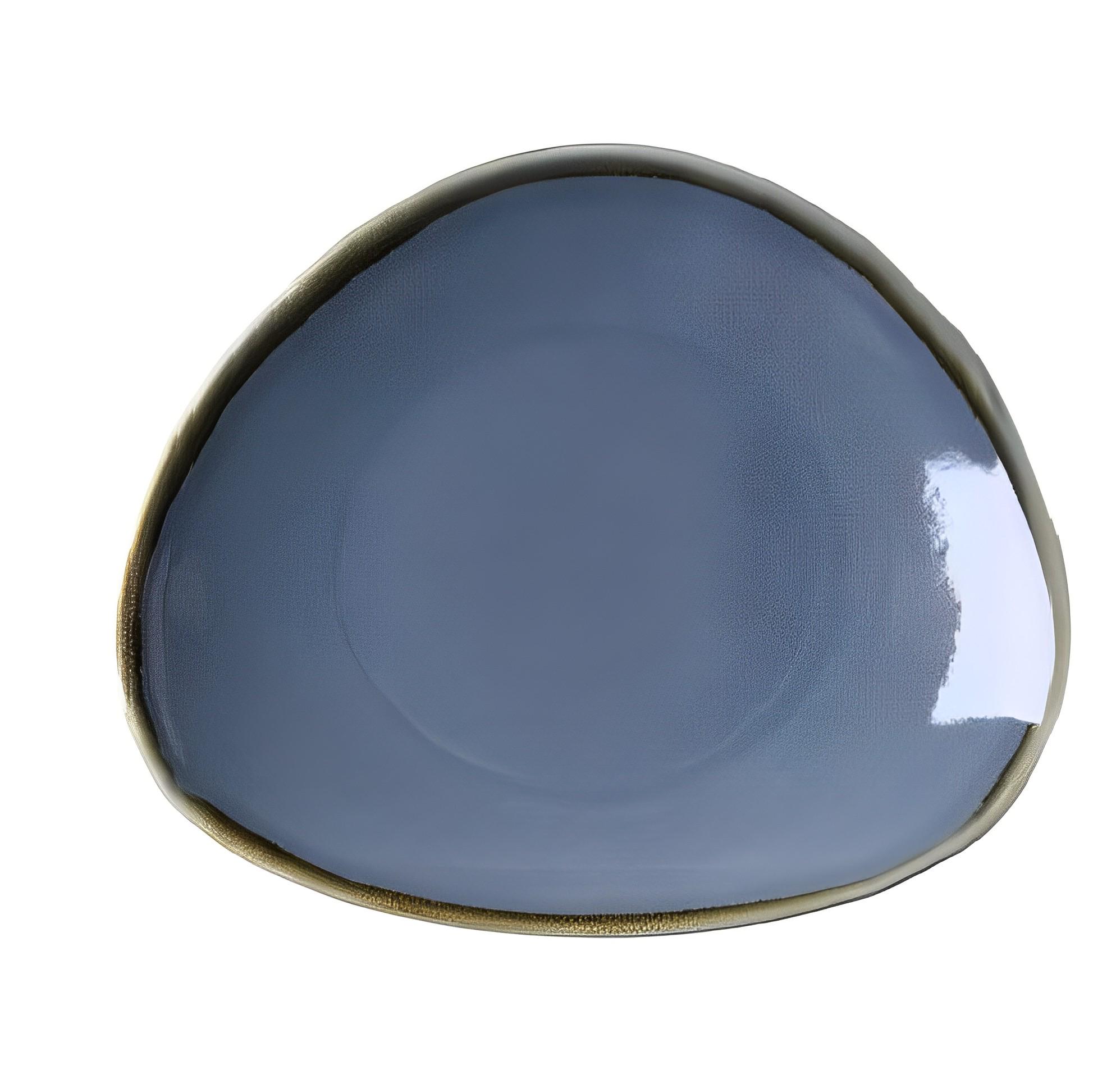 Блюдо синее овальное Terrastone, 28 см