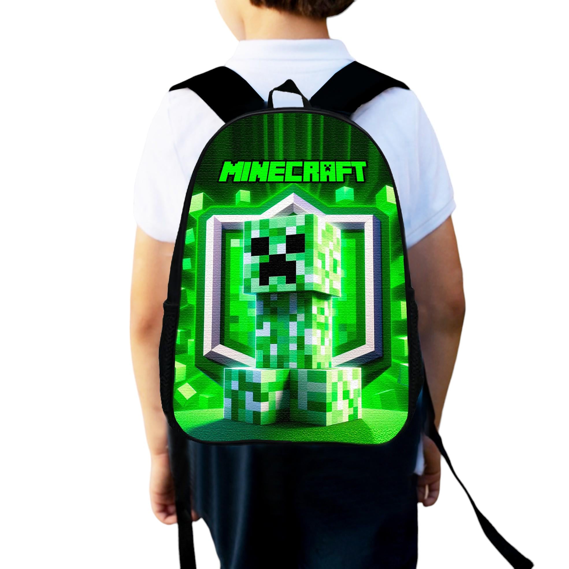 Школьный рюкзак детский Minecraft Крипер для мальчика 34х27 см (0219)