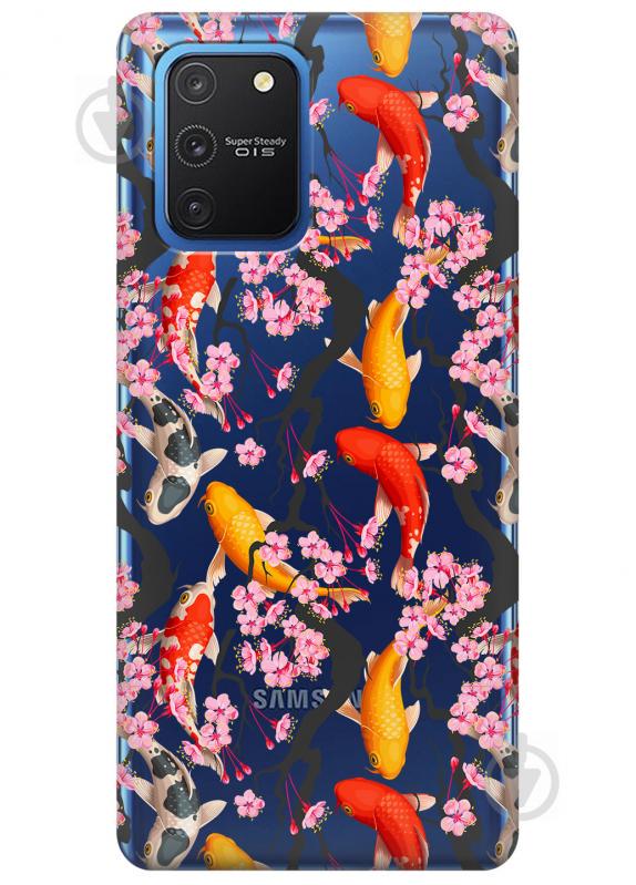 Прозрачный силиконовый чехол iSwag для Samsung Galaxy S10 Lite с рисунком - Японские рыбы (KS3428) Прозрачный силиконовый чехол iSwag для Samsung Galaxy S10 Lite с рисунком - Японские рыбы (KS3428)