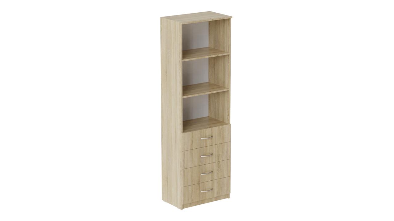 Шкаф Ferrum-decor Анжело на 3 полки с 4 ящиками ДСП 16 мм 1900x600x380 мм Дуб Сонома (FRD-104986)
