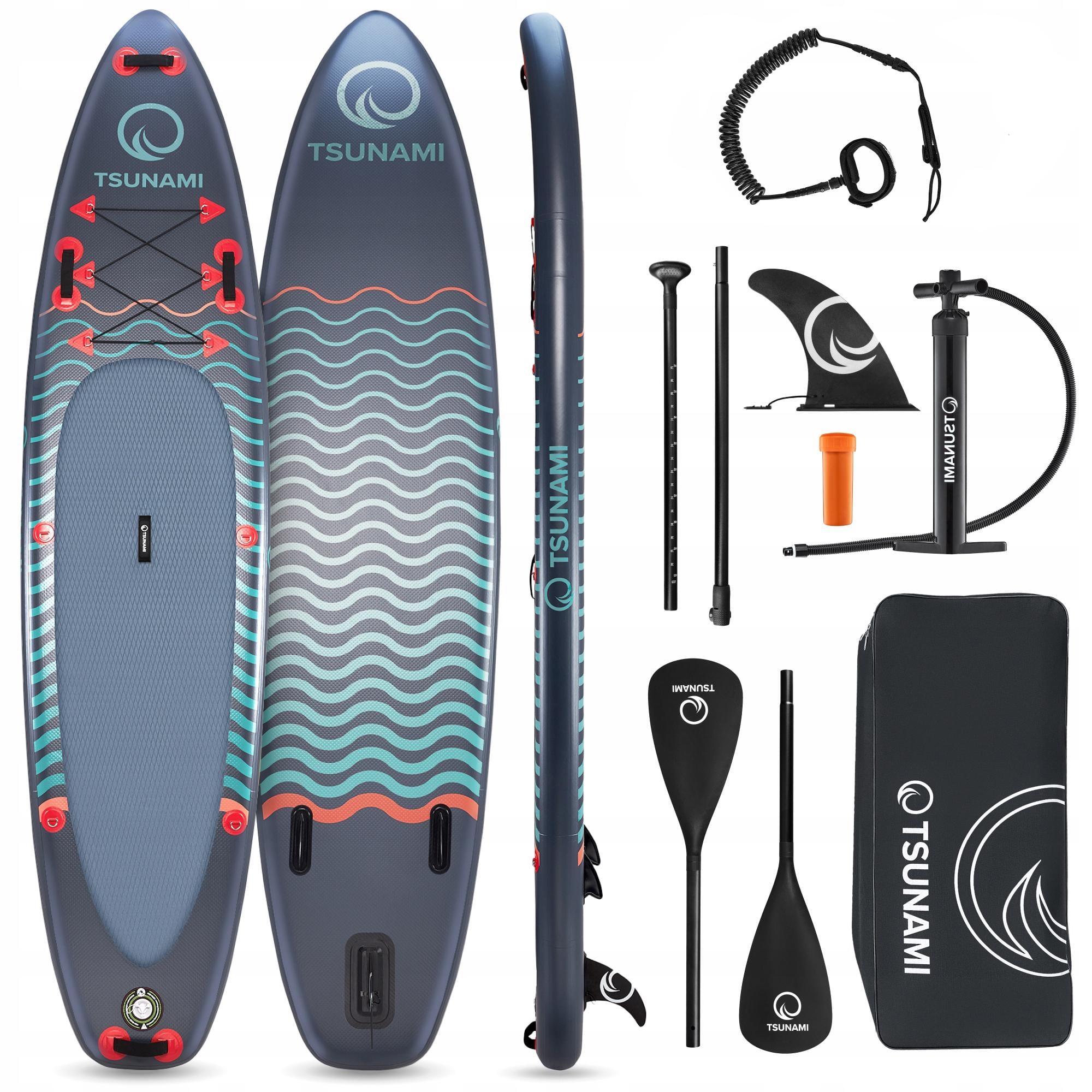 SUP-доска надувная TSUNAMI 350 см с веслом Wave T03