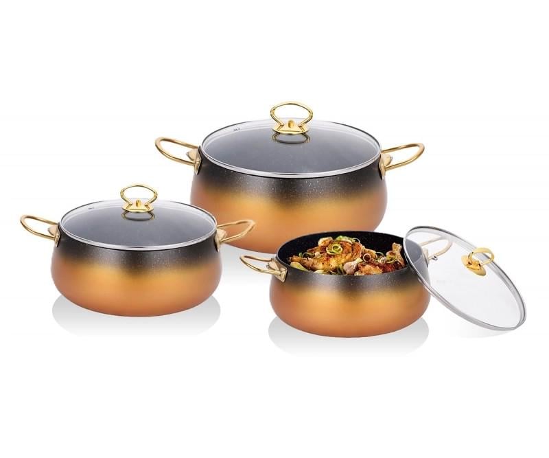 Набір посуду Edenberg EB-12925 з антипригарним мармуровим покриттям та турбо індукційним дном 6 пр. (27779462) Набір посуду Edenberg EB-12925 з антипригарним мармуровим покриттям та турбо індукційним дном 6 пр. (27779462)