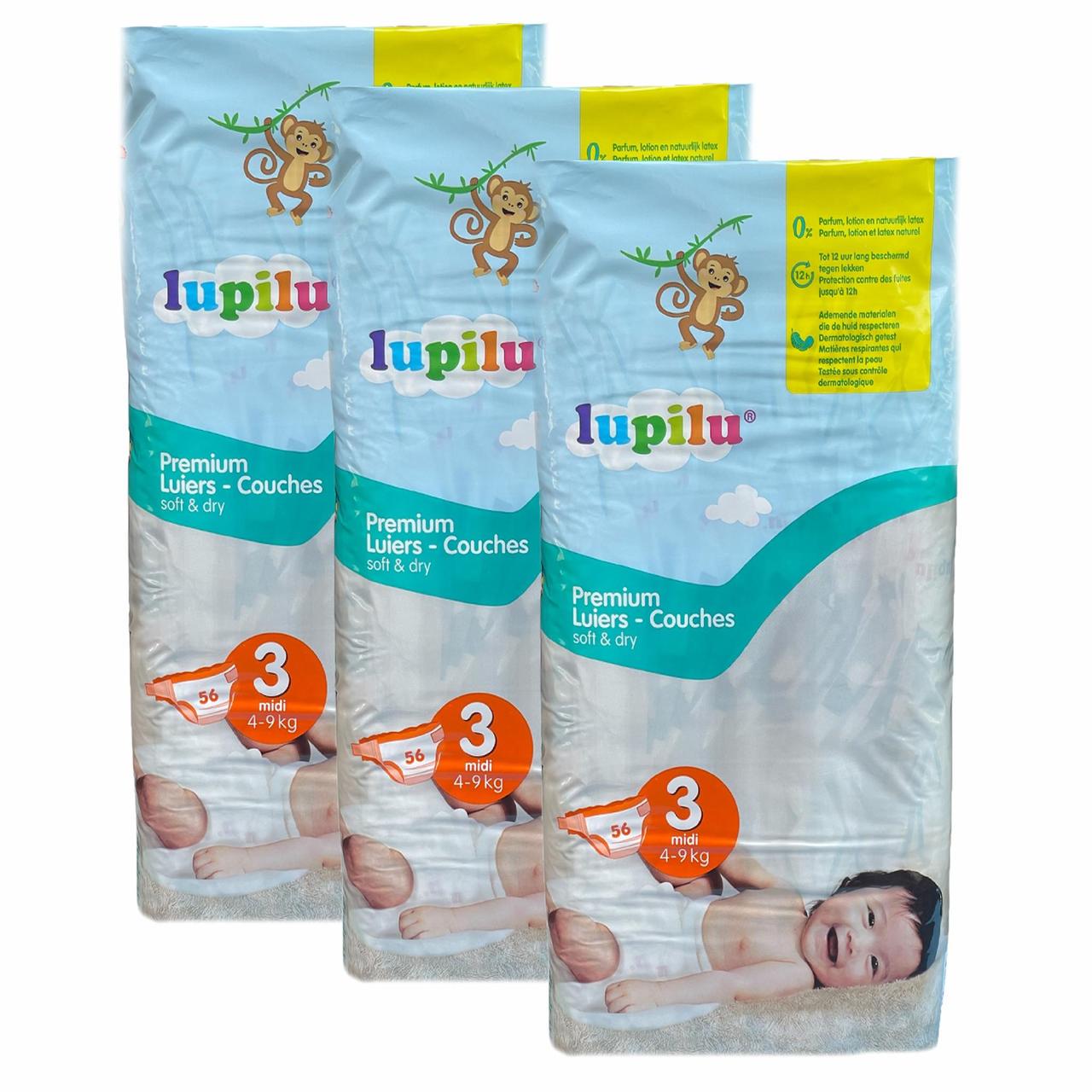 Підгузки Lupilu Premium 3 midi 4-9 кг 168 шт. (2686046382)