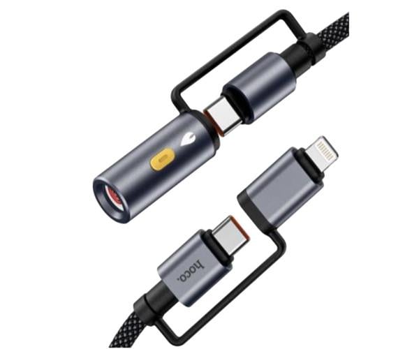 Кабель Hoco U138 USB-C/Lightning to Type-C/Cigarette Lighter 1,2 м Black