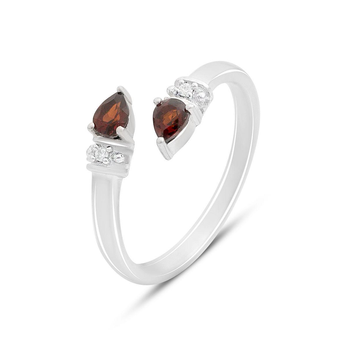 Кольцо серебряное Tiva с натуральным гранатом 0,43 ct 2,21 г р. 18 (2152019)