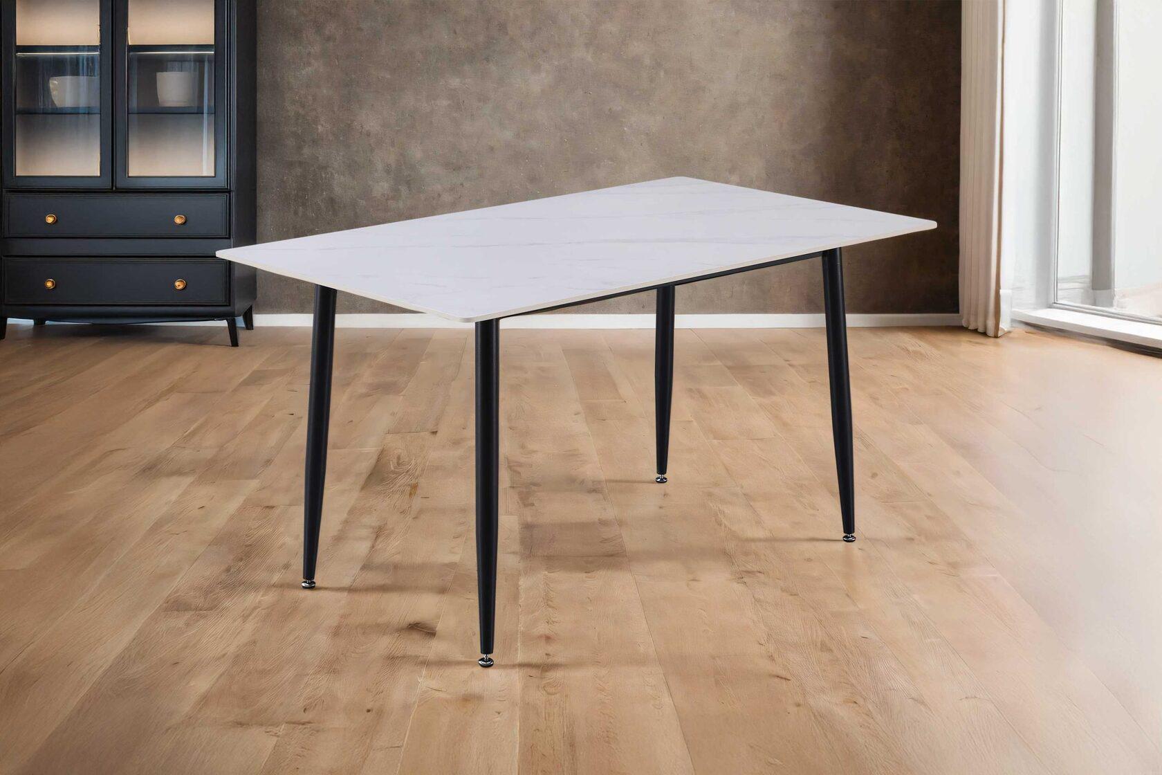 Обеденный стол Fregat Kerama керамическая плита 11 мм 120x70 см Белый мрамор (KJT-120) - фото 5