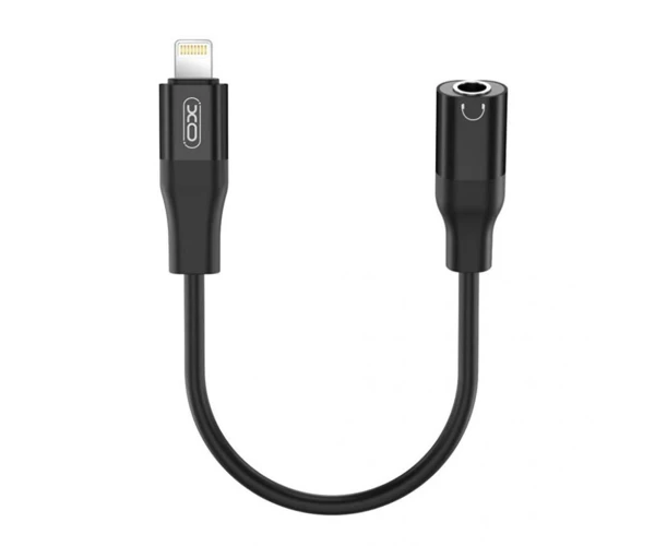 Кaбель-переходник Bluetooth Xo NB181A Lightning to Audio AUX 11 см для iPhone Black