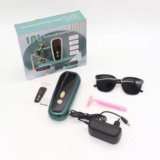 Фотоепілятор лазерний для видалення волосся жіночий 5 режимів 470-1100 нм 17,х7 см Зелений (W33) Фотоепілятор лазерний для видалення волосся жіночий 5 режимів 470-1100 нм 17,х7 см Зелений (W33)