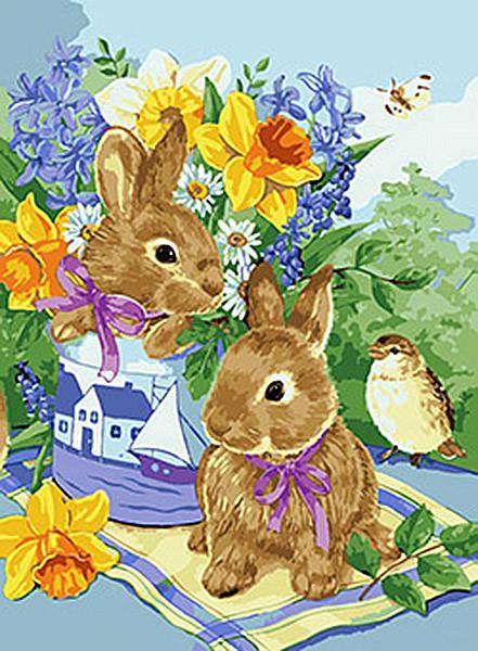 Картина по номерам Ідейка Пушистый подарок 40х50 см (KHO4110)