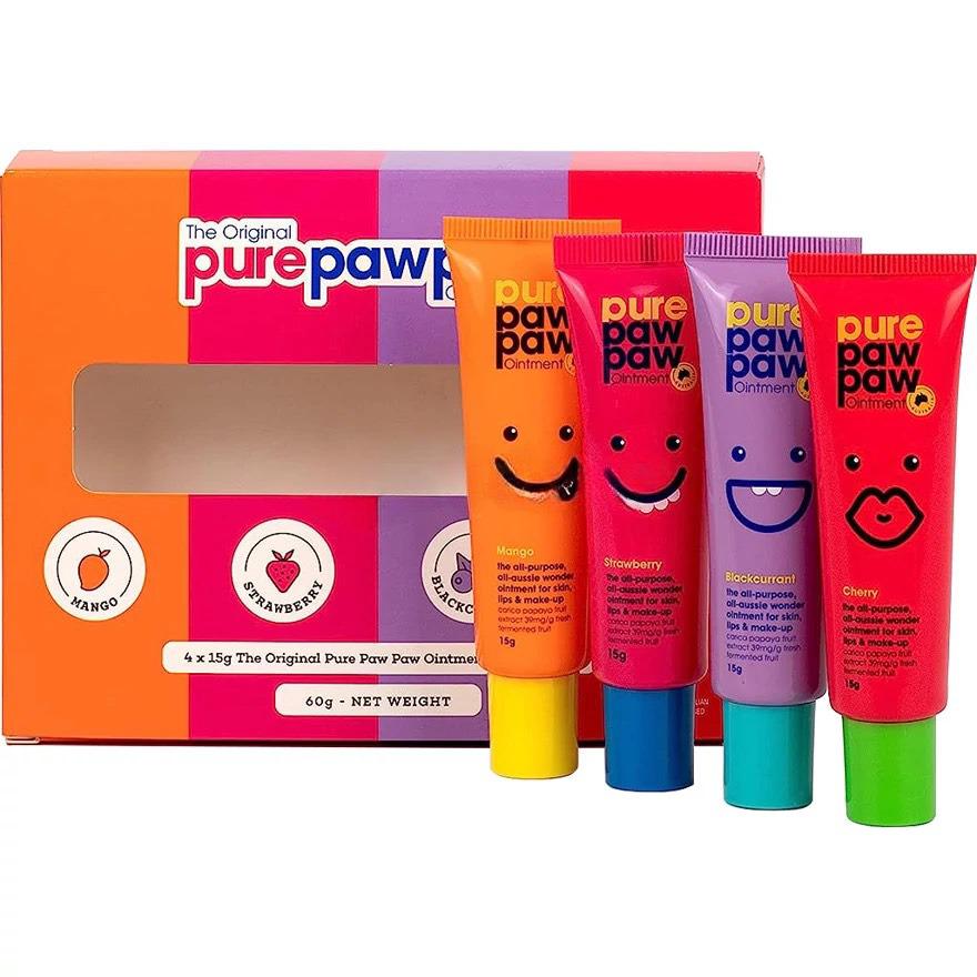 Набор восстанавливающих бальзамов для губ Pure Paw Paw Four Pack 15 г