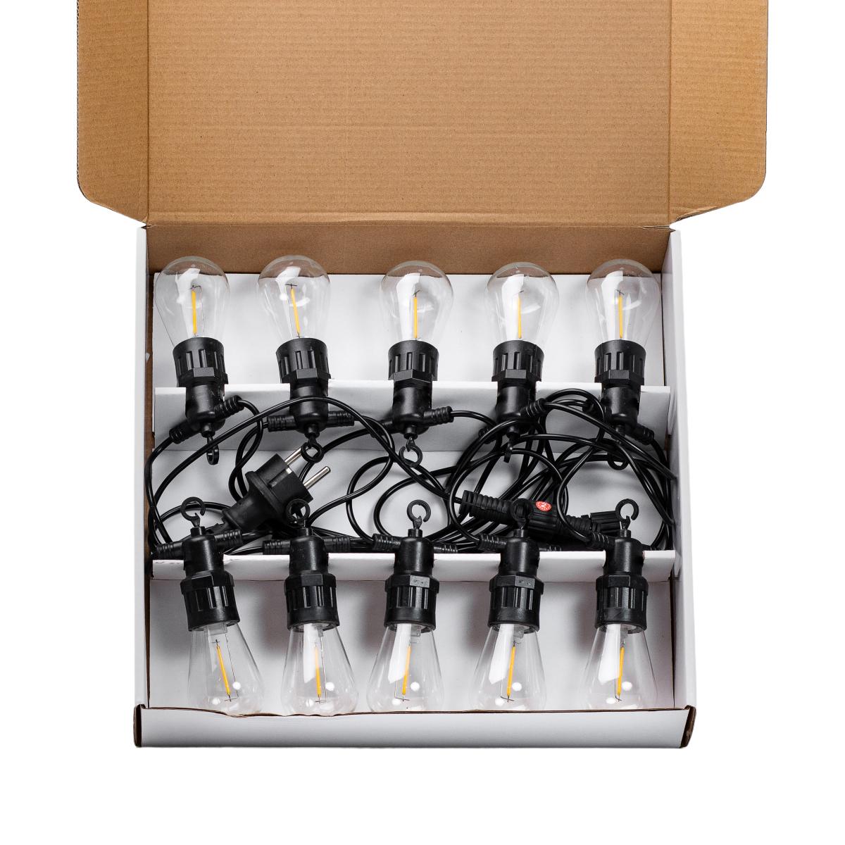 Гірлянда вулична ретро GarlandoPro S14Y 10 LED 5 м від мережі Теплий білий (100-107-S14Y) - фото 13 Гірлянда вулична ретро GarlandoPro S14Y 10 LED 5 м від мережі Теплий білий (100-107-S14Y) - фото 13