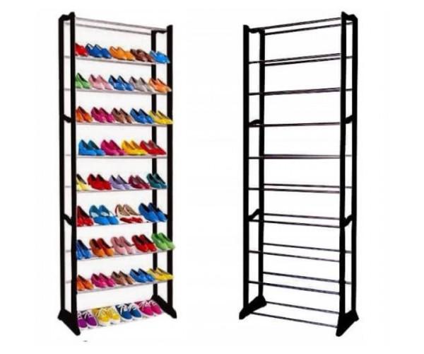 Полиця для взуття Amazing Shoe Racks 8001 30 пар 10 полиць Чорний - фото 2