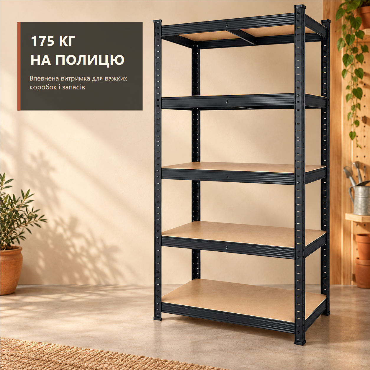 Стеллаж металлический Chomik GWI7392 5 полок 180х90х40 см до 875 кг для склада/гаража/магазина. - фото 3 Стеллаж металлический Chomik GWI7392 5 полок 180х90х40 см до 875 кг для склада/гаража/магазина. - фото 3