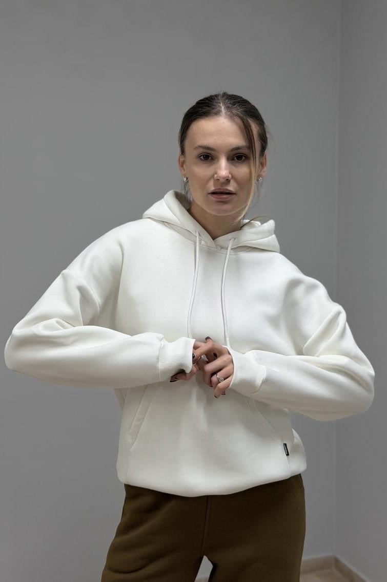 Худі жіночий М0211.4 з капюшоном M Кремовий (30665225) - фото 1 Худі жіночий М0211.4 з капюшоном M Кремовий (30665225) - фото 1