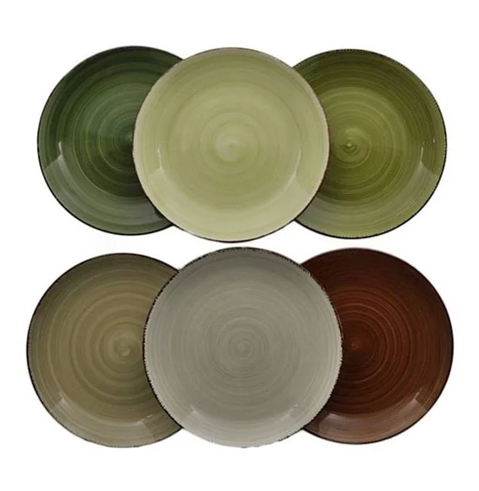 Набор тарелок керамических Flora Nature микс 19.5 см 45123