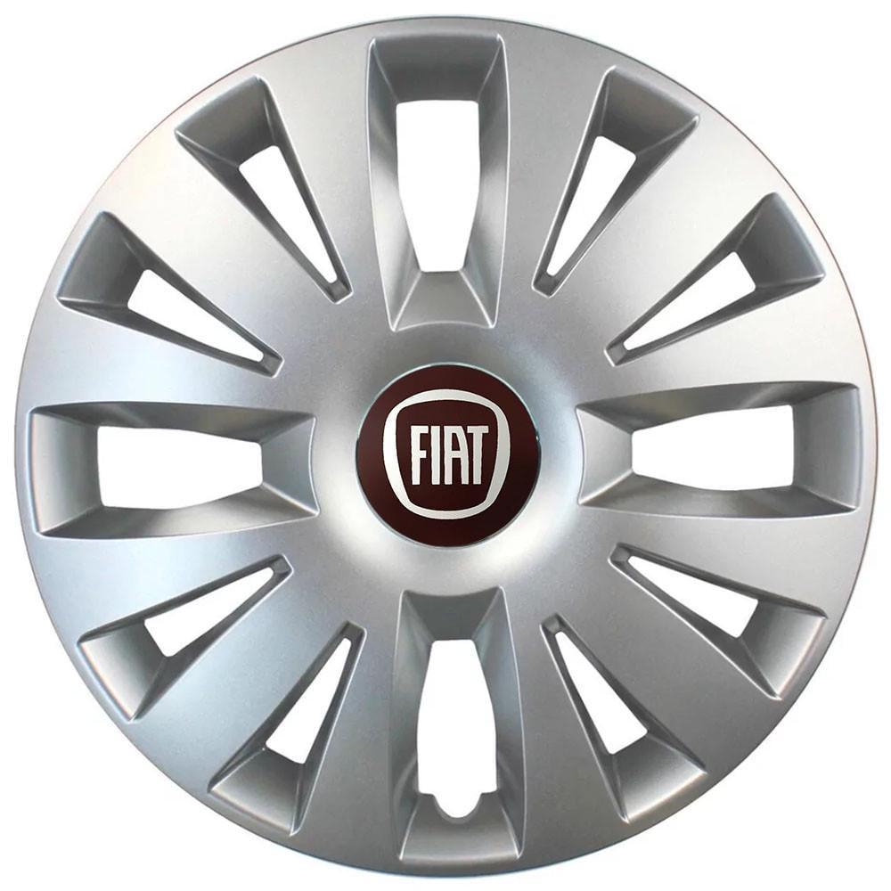 Колпаки SJS 324 с логотипом Fiat R15 4 шт. Серебристый