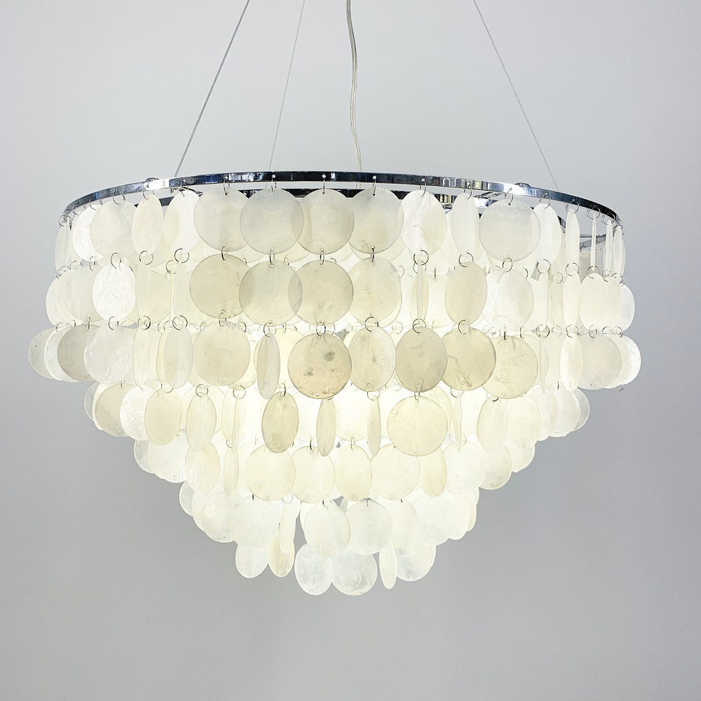 Люстра підвісна Athelia Ø50 см Chrome (D 8598 CH+Shell) - фото 5