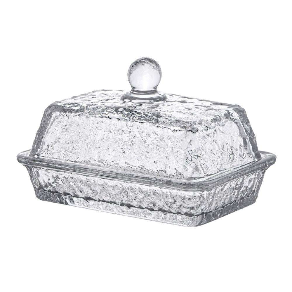 Маслянка скляна з кришкою Stenson R32756 17х10 см Прозорий (fbcc2939)