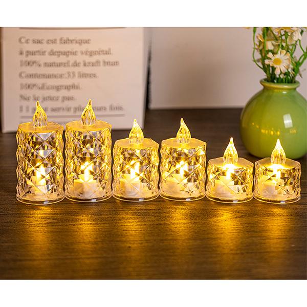 Набір LED-свічок різного розміру 6 шт. (C01205-1) - фото 4 Набір LED-свічок різного розміру 6 шт. (C01205-1) - фото 4