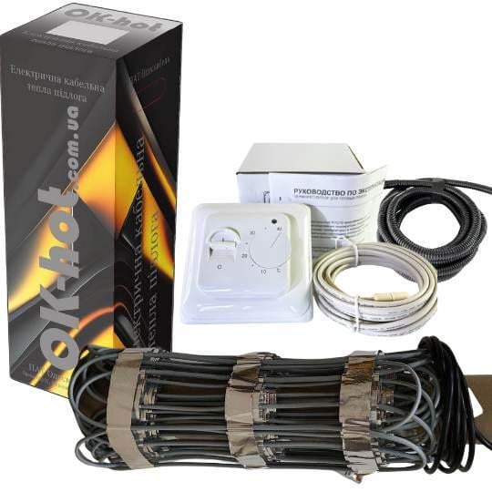 Гріючий мат для теплої підлоги Ok-hot 170 Вт/м2 7 м2 1185 Вт та механічний термостат
