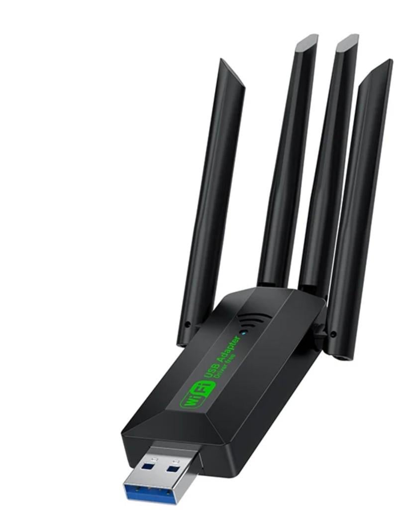 Адаптер Wi-Fi AC1200 Wi-Fi5 USB 3.0 5Ггц 2,4Ггц 4 антени USB (2711464194)