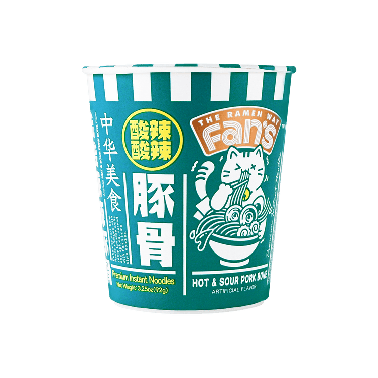 Суп быстрого приготовления Fans Hot&Sour Pork Bone Soup Cup Острая свинина 95 г