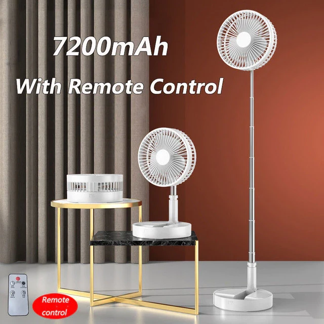 Вентилятор телескопічний на акумуляторі Li-ion 7200 mAh з пультом ДУ Білий (1777409410) - фото 2 Вентилятор телескопічний на акумуляторі Li-ion 7200 mAh з пультом ДУ Білий (1777409410) - фото 2