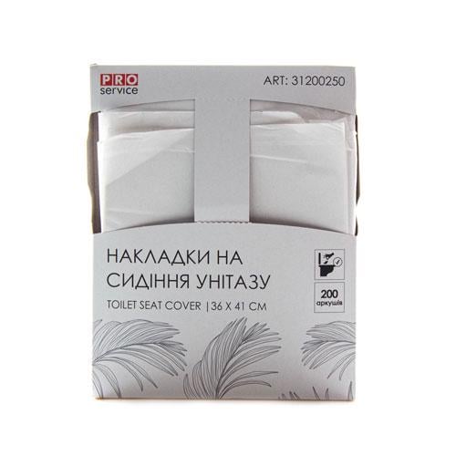 Накладки гігієнічні на сидіння унітазу Pro Service 1/4 вертикальні 200 шт. (31200250) Накладки гігієнічні на сидіння унітазу Pro Service 1/4 вертикальні 200 шт. (31200250)