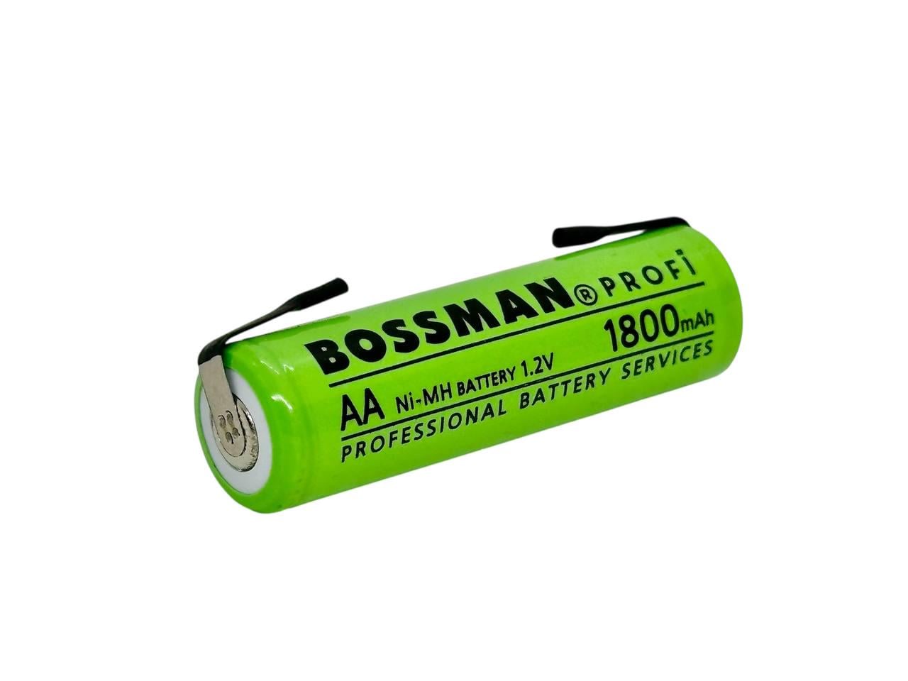 Аккумулятор технический Bossman Profi Ni-Mh 1.2V 1800mAh AA с контактами под пайку (BSM-AA1800U)