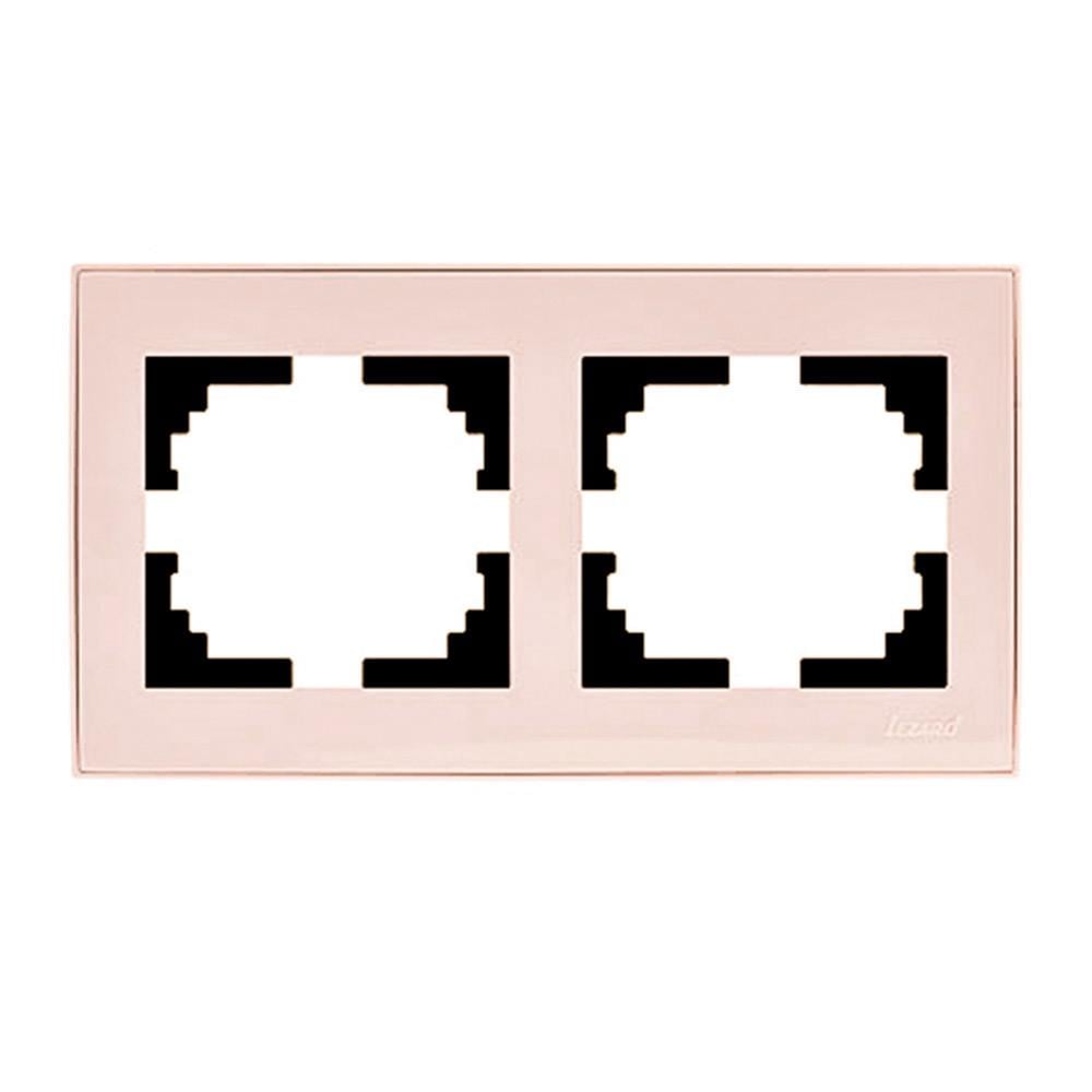 Рамка двомісна горизонтальна Rain Кремовий (703-0303-147)