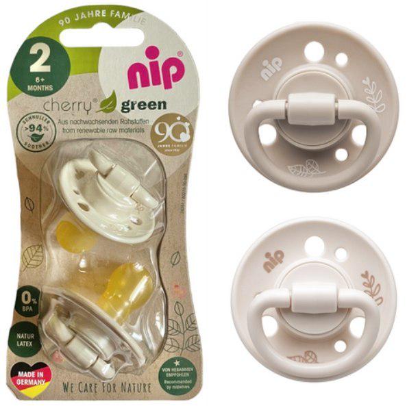 Пустушка латексна Nip Вишенька GREEN 6-18 міс. унісекс 2 шт. Бежево-молочний (141414) - фото 6 Пустушка латексна Nip Вишенька GREEN 6-18 міс. унісекс 2 шт. Бежево-молочний (141414) - фото 6