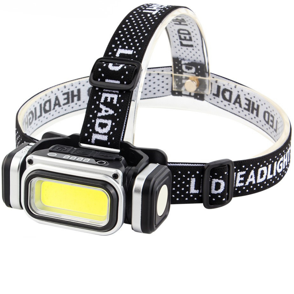 Фонарь налобный HX-T80S-COB с магнитом и датчиком движения Черный (31559659)