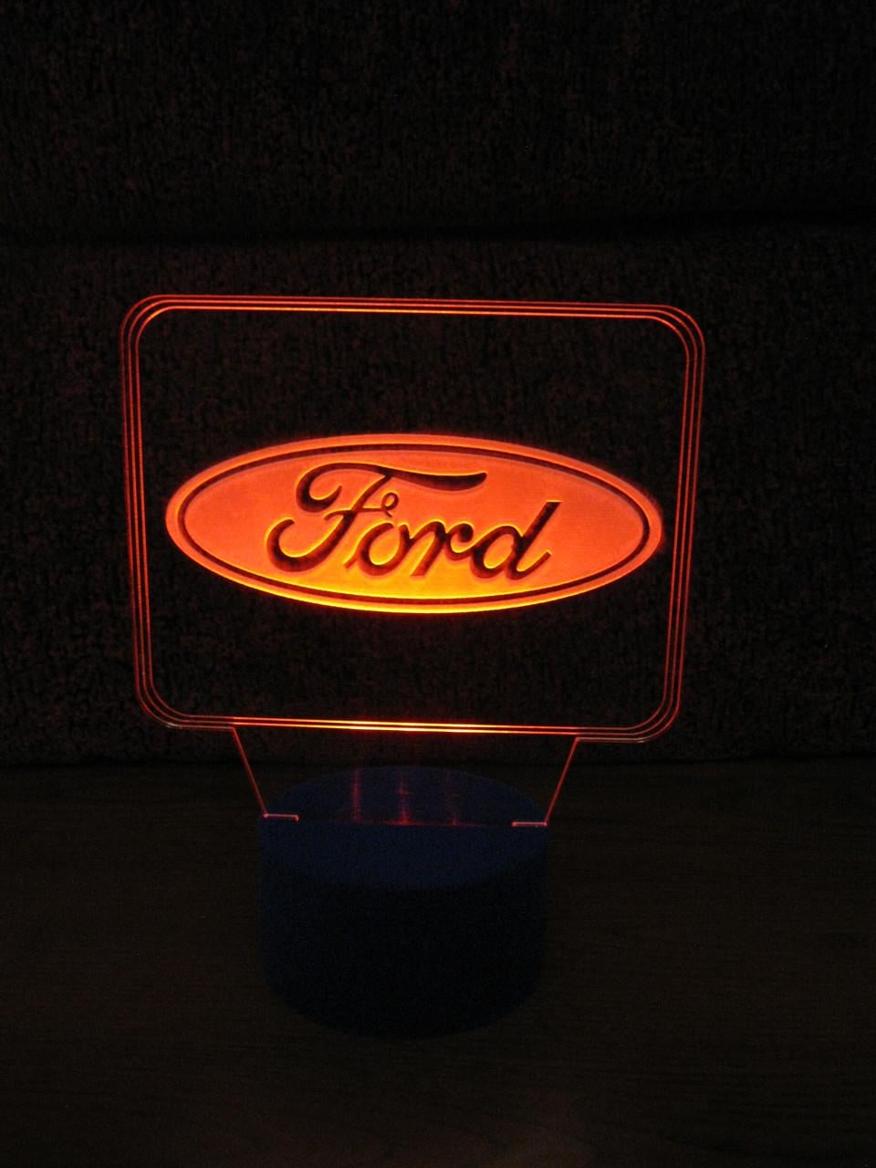 3D-ночник Ford несколько подсветок/на батарейке (1063591733)