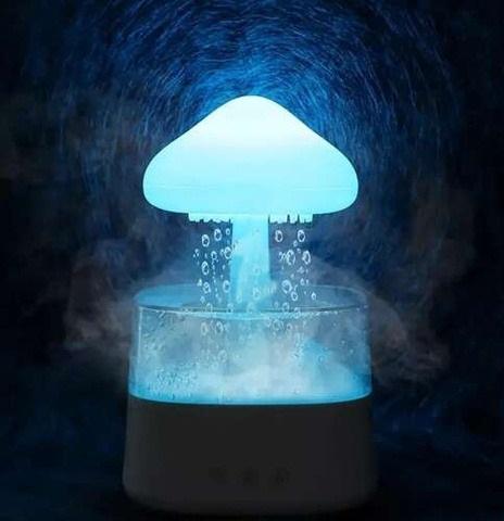 Увлажнитель воздуха ароматический с LED-ночником и эффектом дождя Белый - фото 14