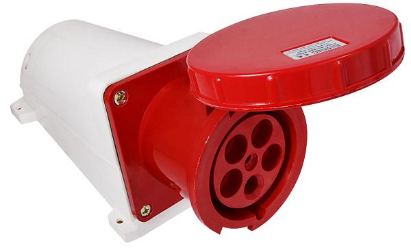 Силова розетка АСКО-УКРЕМ ГC 145 3P+N+PE 125А 400 В стаціонарна IP67 Червоний (A0080040011)