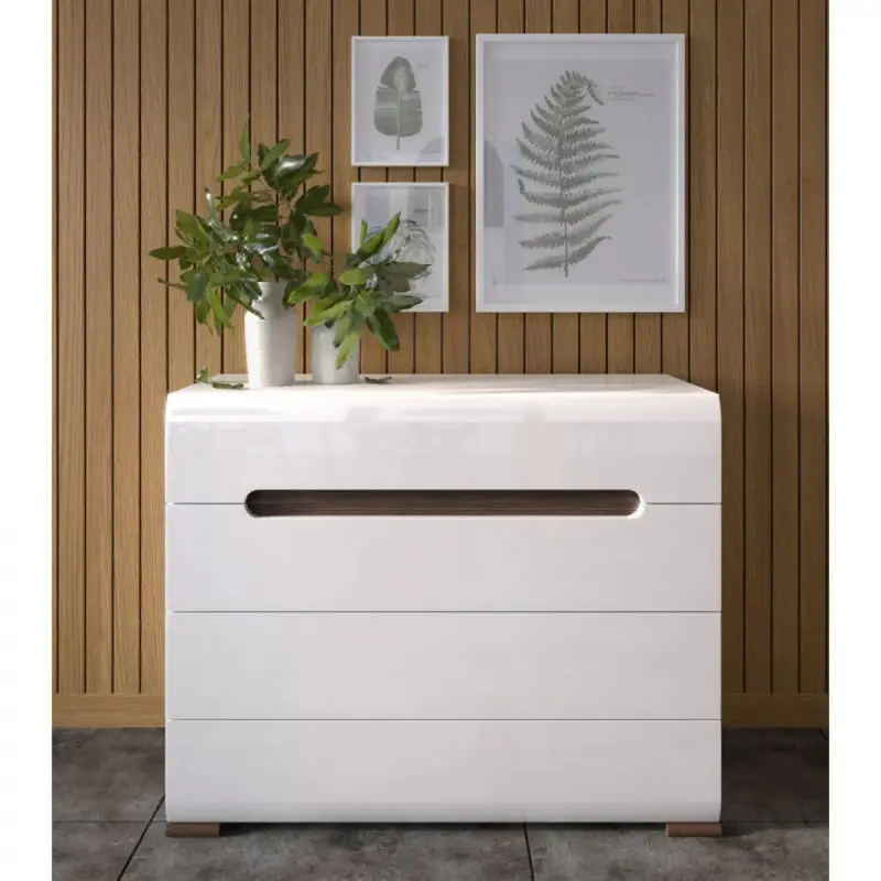 Комод Гербор Ацтека KOM4S/8/11 105х41х84 см Білий глянець (25279727) - фото 4