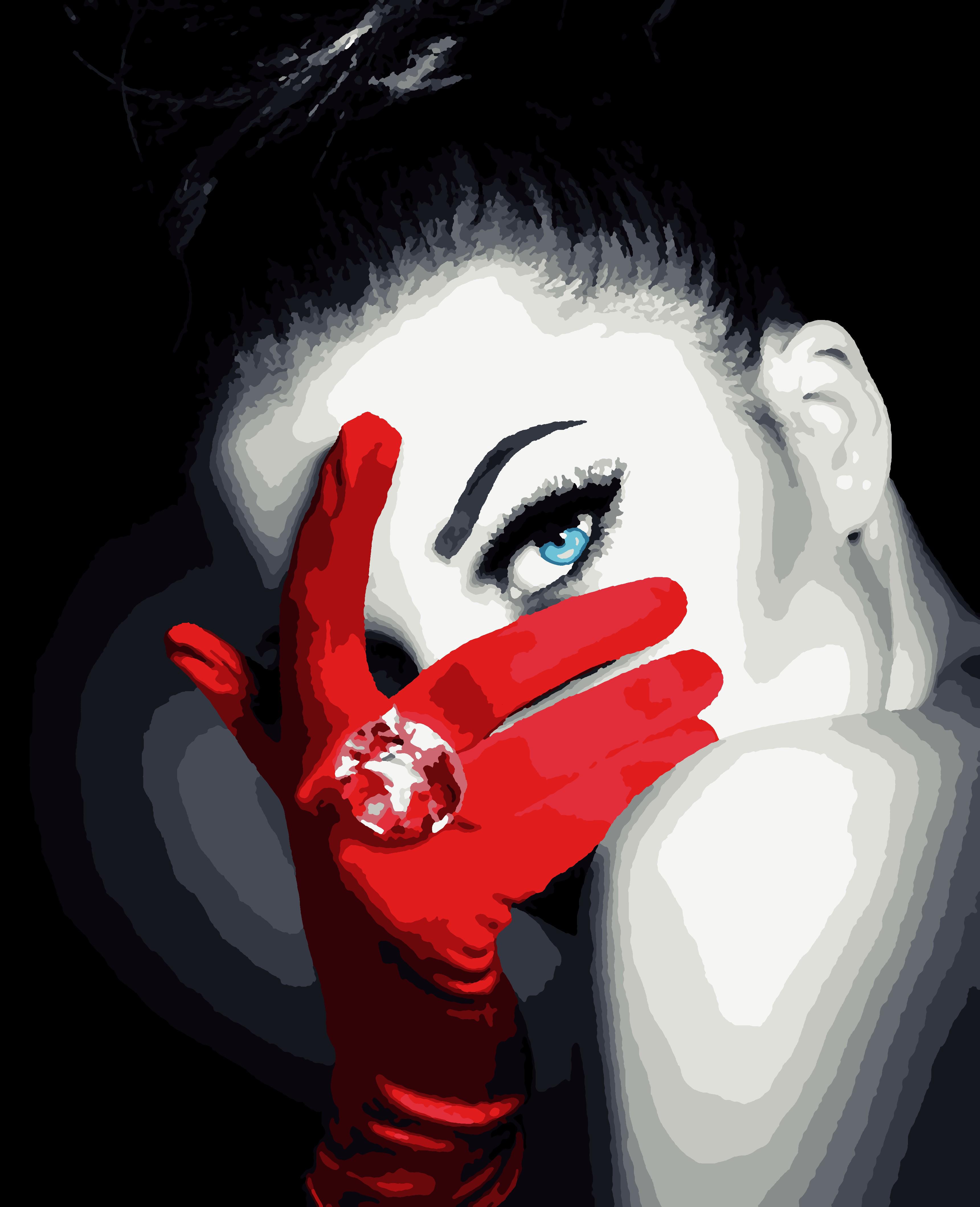 Картина за номерами Artissimo Загадковий погляд 40x50 см (PN3309-Artis)