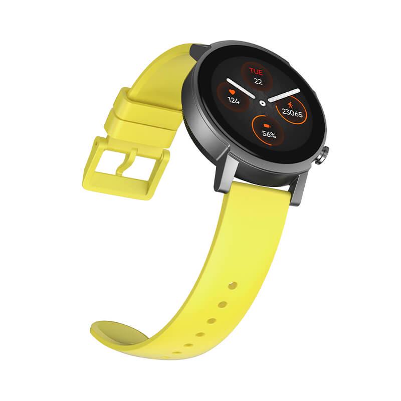 Силиконовый ремешок MOBVOI TicWatch E3/GTH/C2 Rubber Silicone Strap 20 мм Yellow - фото 2