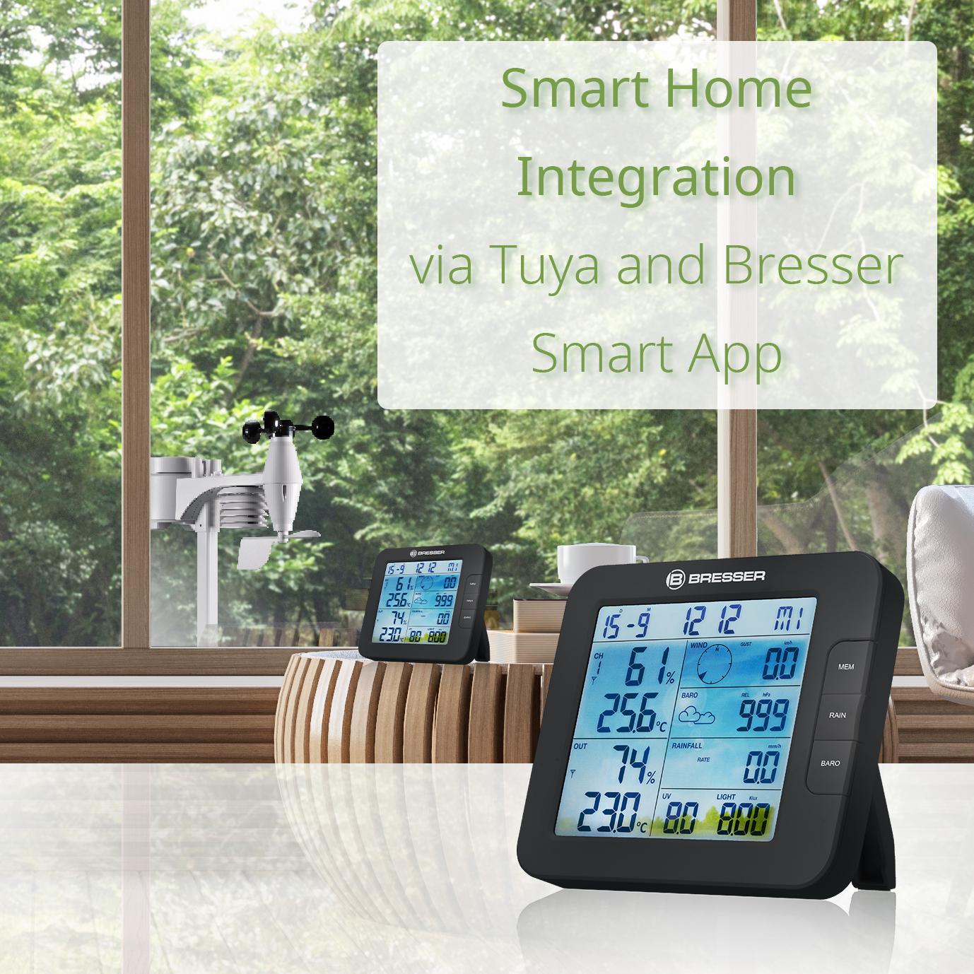 Метеостанция Bresser Smart Home 7в1 Weather Center ClimateConnect (7003600CM3000) - фото 6 Метеостанция Bresser Smart Home 7в1 Weather Center ClimateConnect (7003600CM3000) - фото 6
