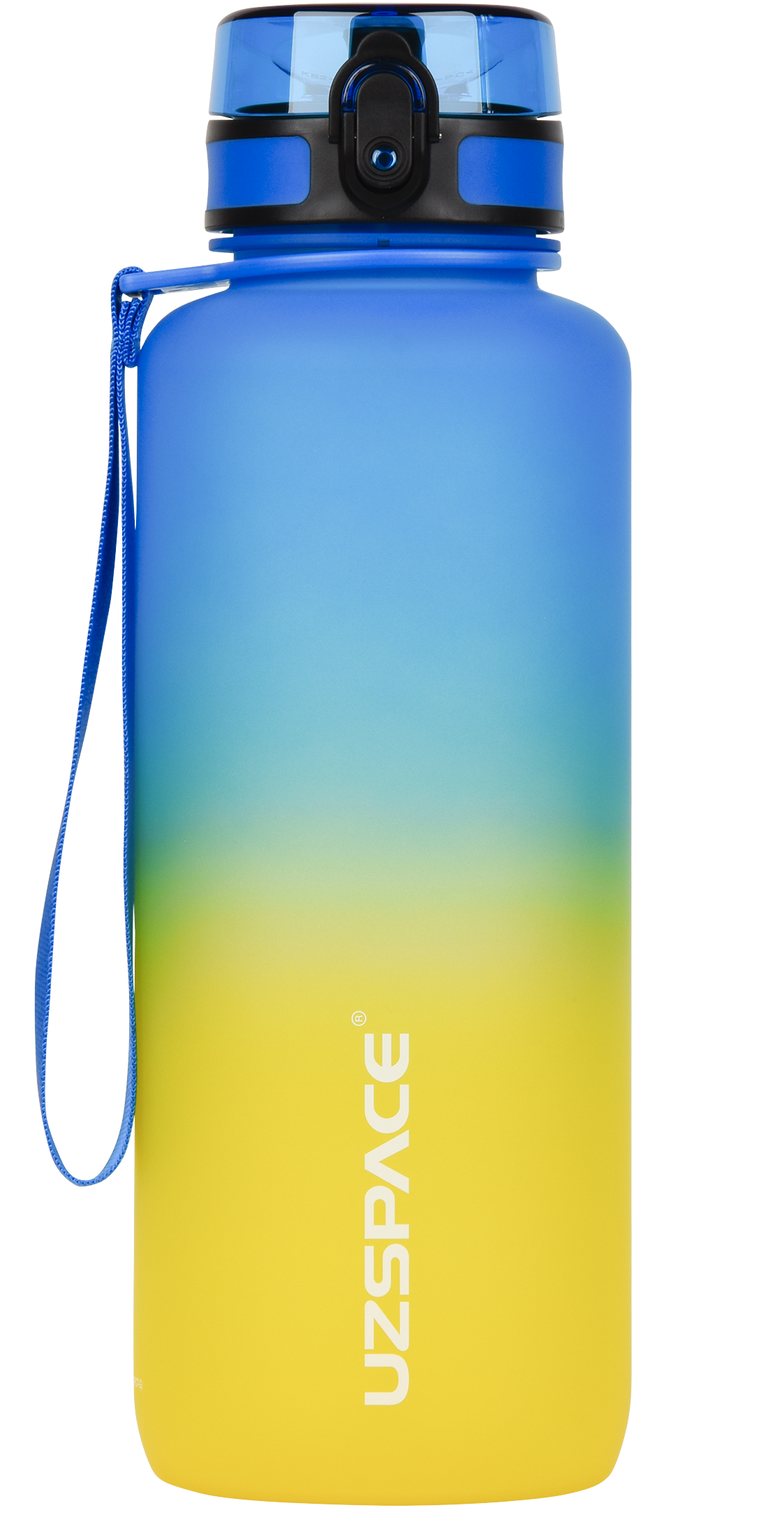 Бутылка для воды UZspace Frosted Gradient 3056 1500 мл Желто-голубой