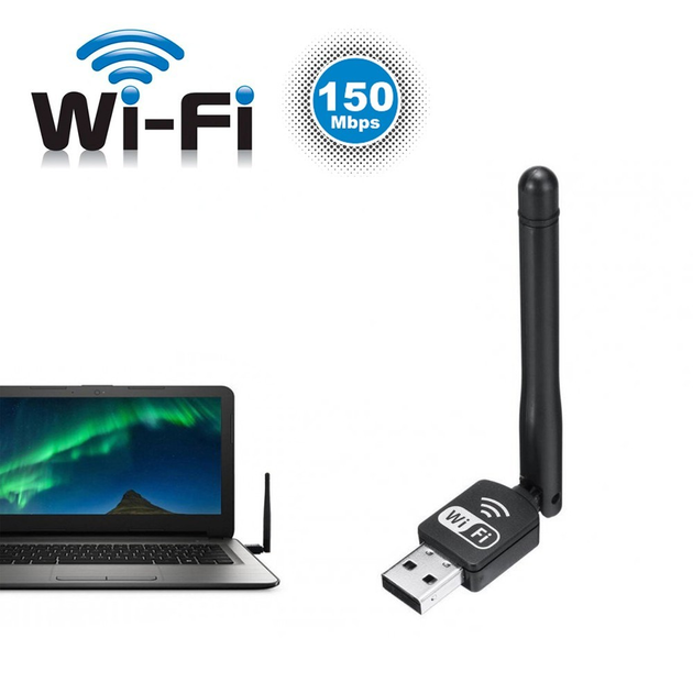 Адаптер сети беспроводной PIX-LINK Wi-Fi USB LV-UW10-2DB чип RTL8188 Black (17621) - фото 3