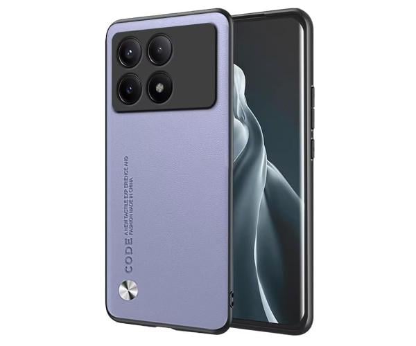 Кожаный чехол - накладка CODE Tactile Experience для Xiaomi Poco X6 Pro 5G / Redmi K70E Лаванда